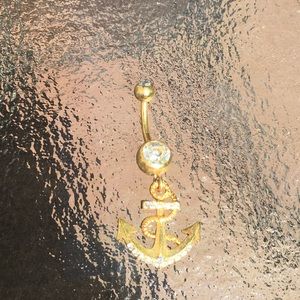 Anchor belly button ring